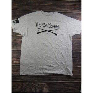 Howitzer Patriot Mens XL White T Shirt Military Veteran We The People America...